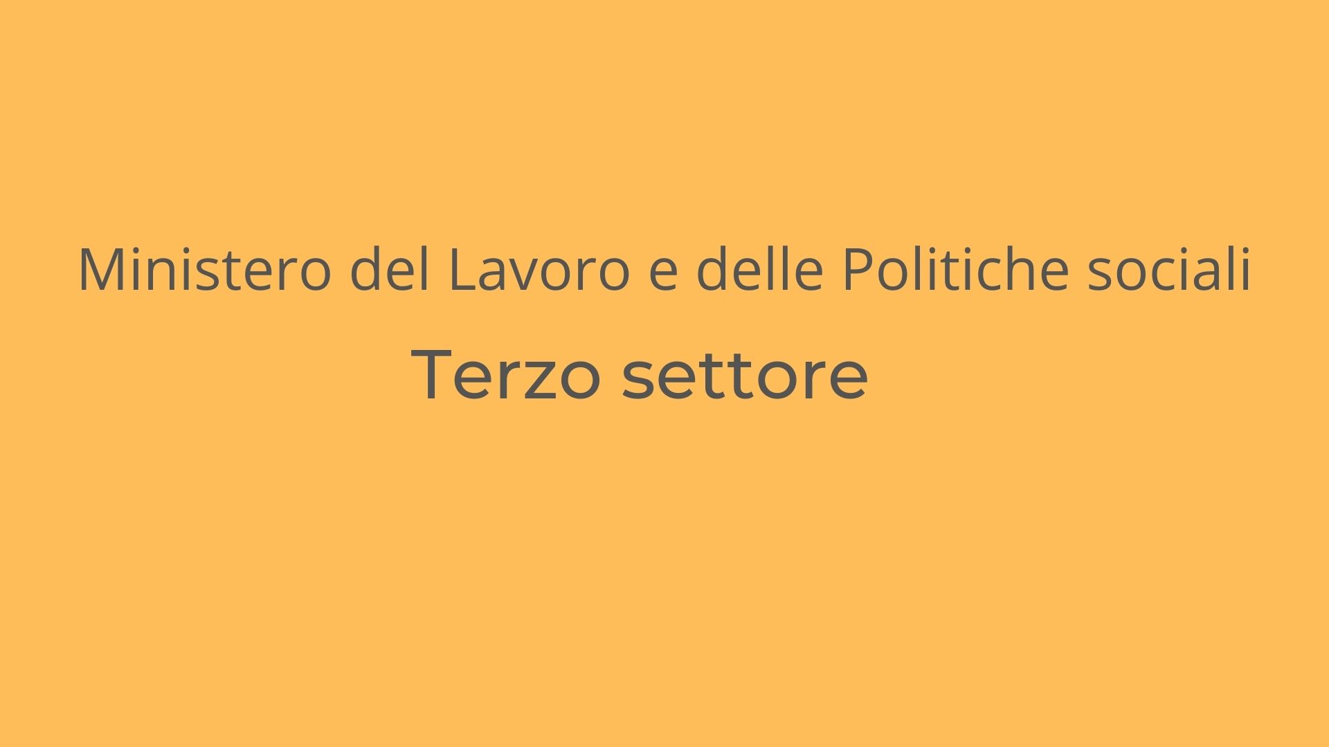 Terzo settore - redigo.info