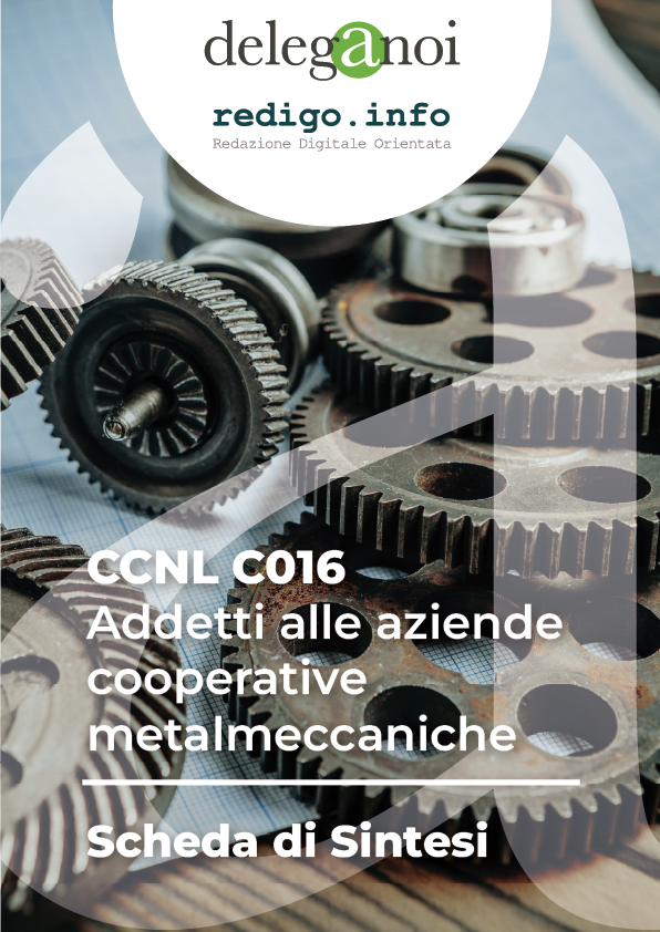 CCNL C016 - Addetti alle aziende cooperative metalmeccaniche
