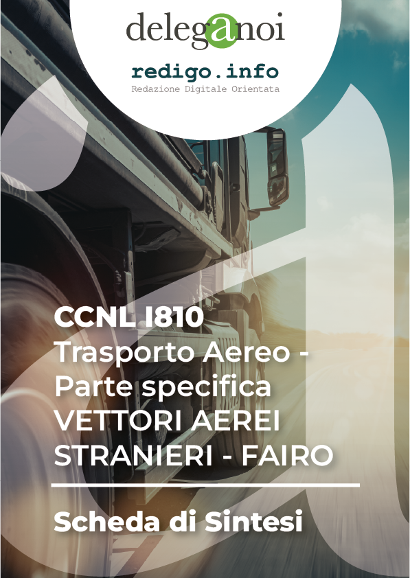 CCNL I810 - Trasporto Aereo - Parte specifica VETTORI AEREI STRANIERI - FAIRO