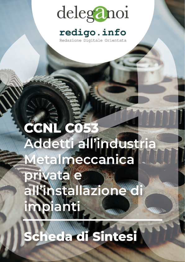 CCNL C053 - Addetti all'industria Metalmeccanica privata e all'installazione impianti