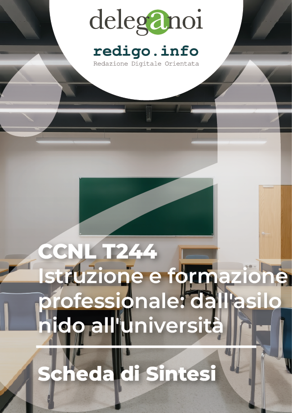CCNL T244 - Istruzione e formazione professionale: dall'asilo nido all'università